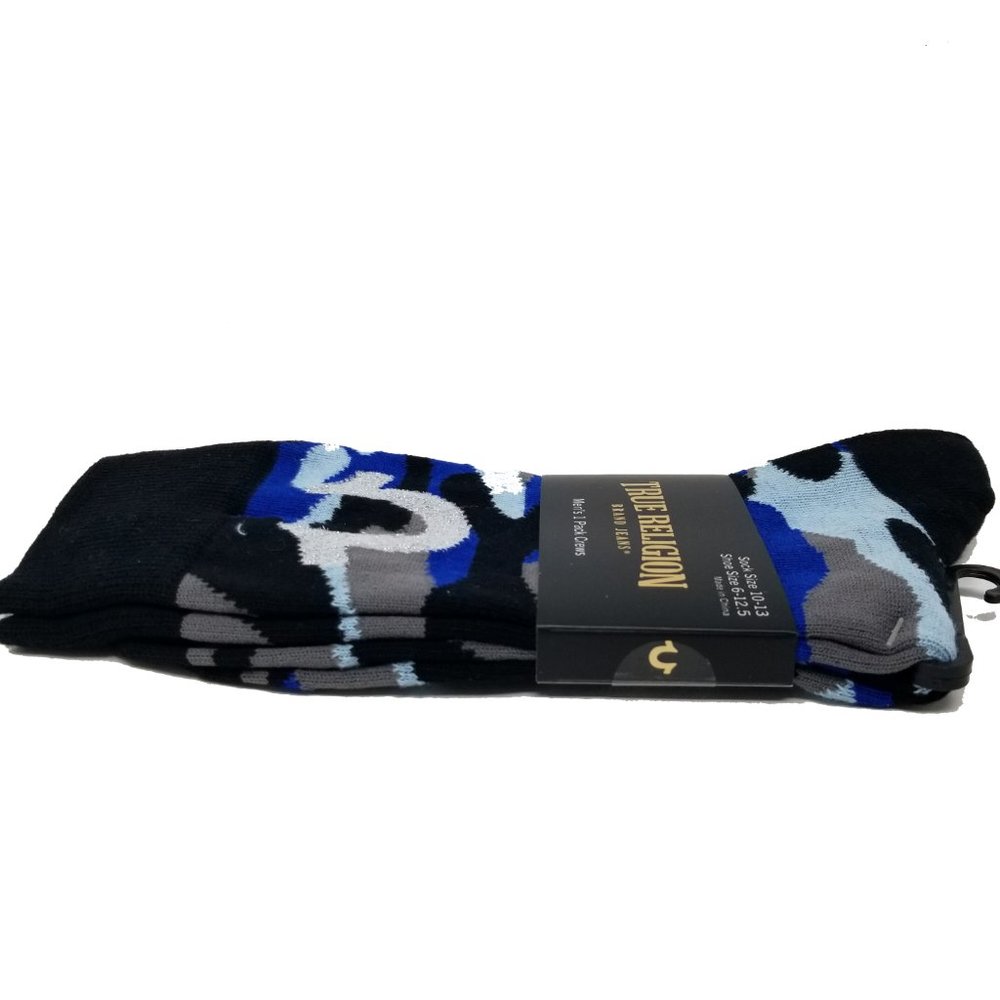 True Religion Casual Crew Camo Camouflage Socks - Picture 6 of 7